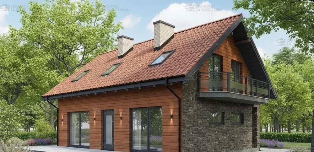 Проект Двухэтажный дом 12 на 10, 125 м2