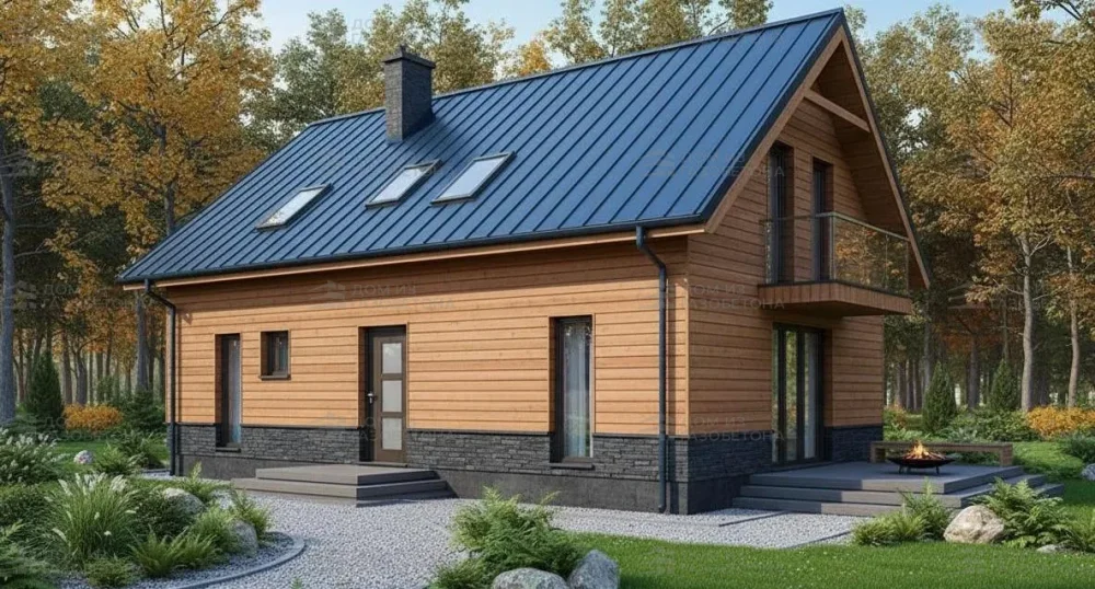 Проект Двухэтажный дом 12 на 10, 122 м2