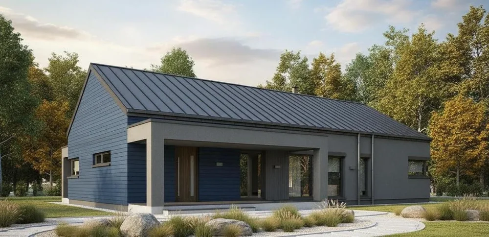 Проект Одноэтажный дом 11 на 19, 137 м2