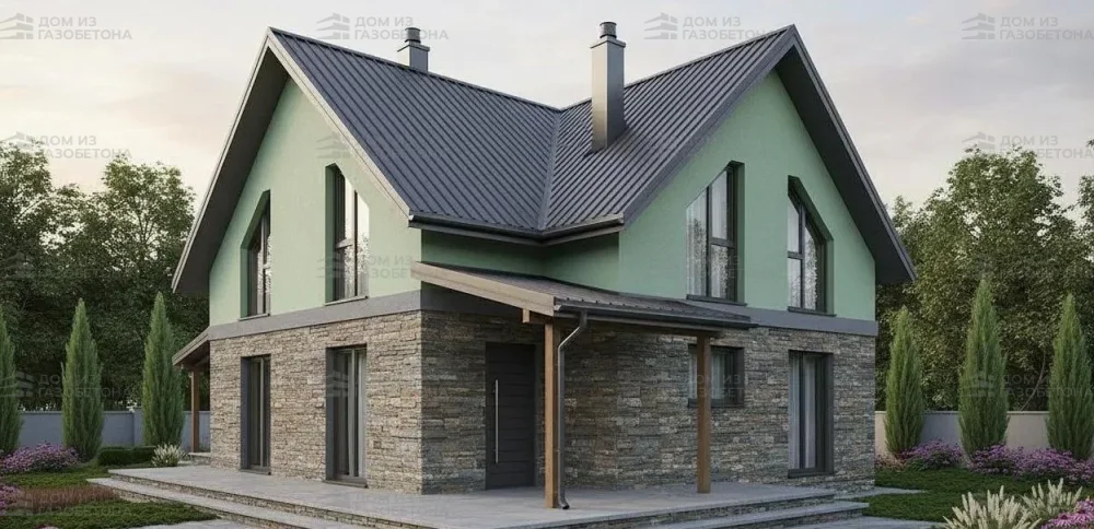 Проект Двухэтажный дом 11 на 9, 130 м2