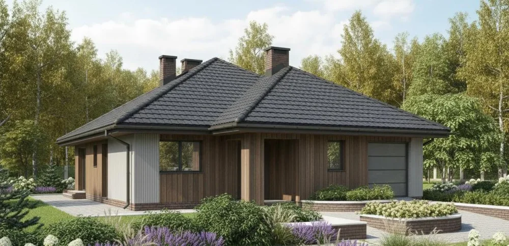 Проект Одноэтажный дом 12 на 19, 160 м2