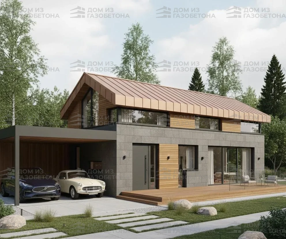 Проект Двухэтажный дом 11 на 10, 154 м2