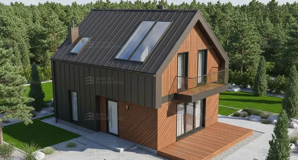 Проект Двухэтажный дом 8 на 9, 90 м2