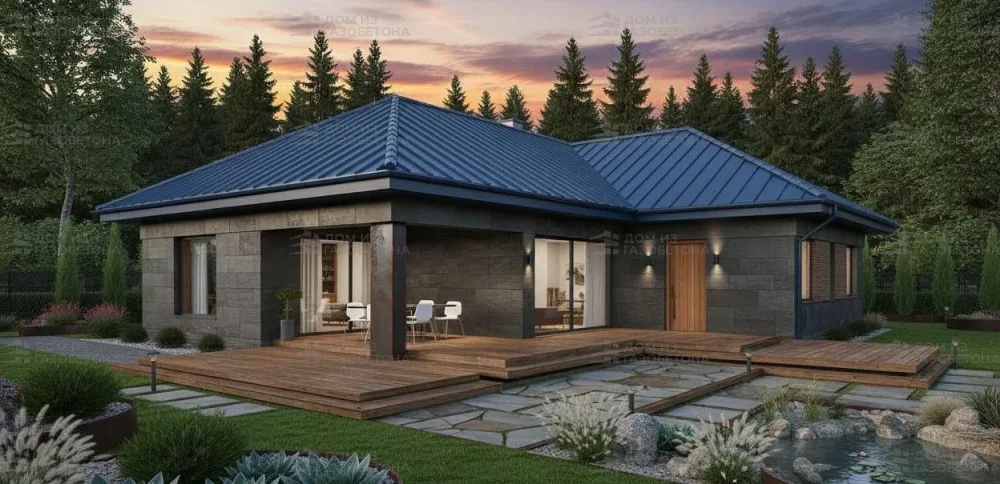 Проект Одноэтажный дом 18 на 20, 192 м2