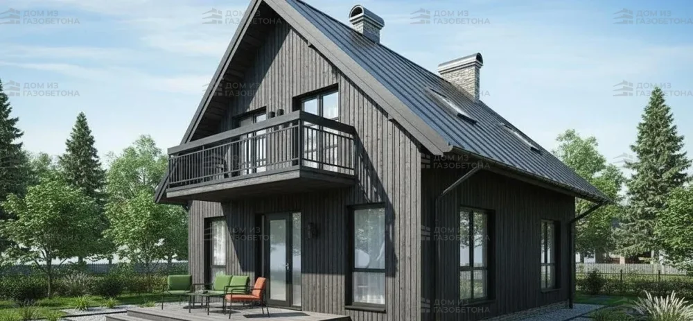 Проект Двухэтажный дом 13 на 10, 132 м2