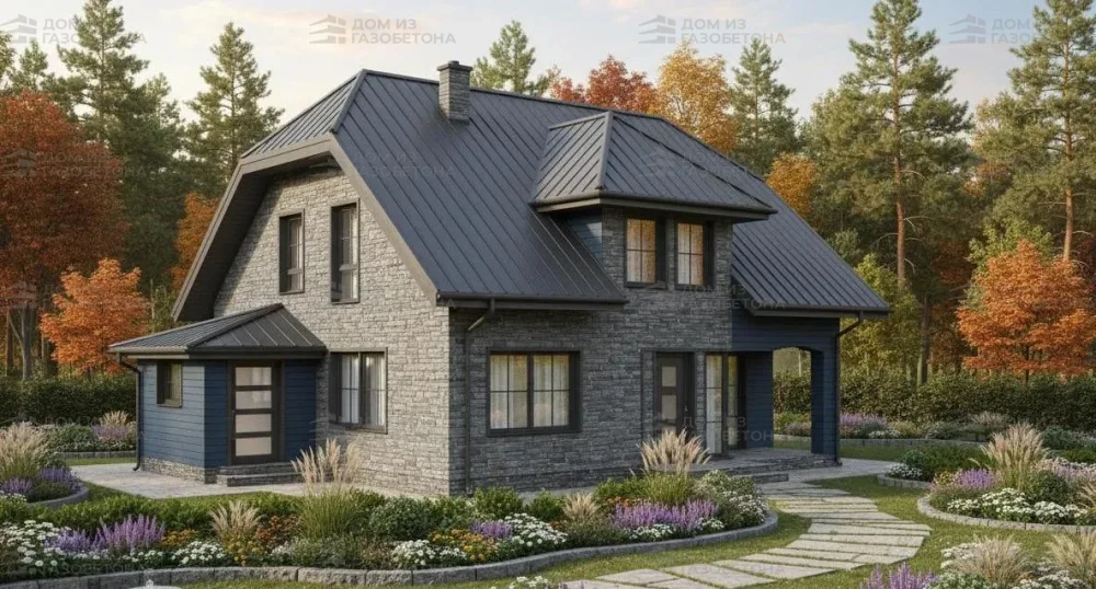 Проект Двухэтажный дом 10 на 12, 157 м2