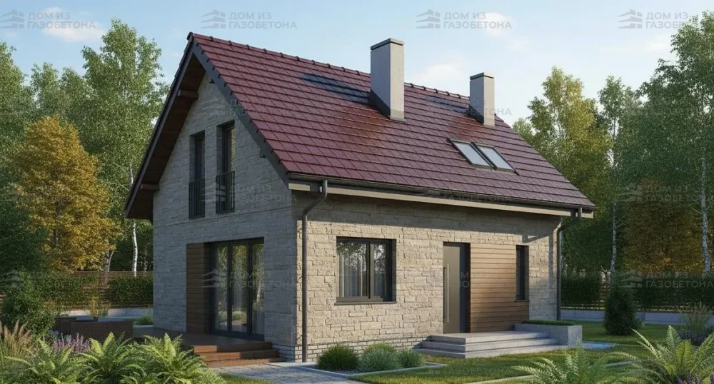 Проект Двухэтажный дом 9 на 7, 86 м2