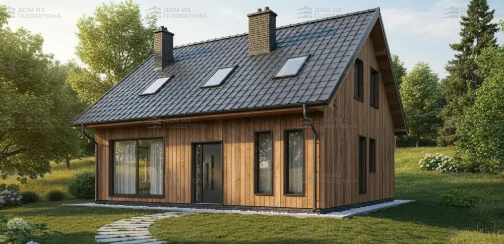 Проект Одноэтажный дом 9 на 12, 70 м2