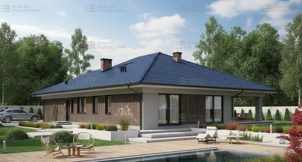 Проект Одноэтажный дом 20 на 14, 189 м2