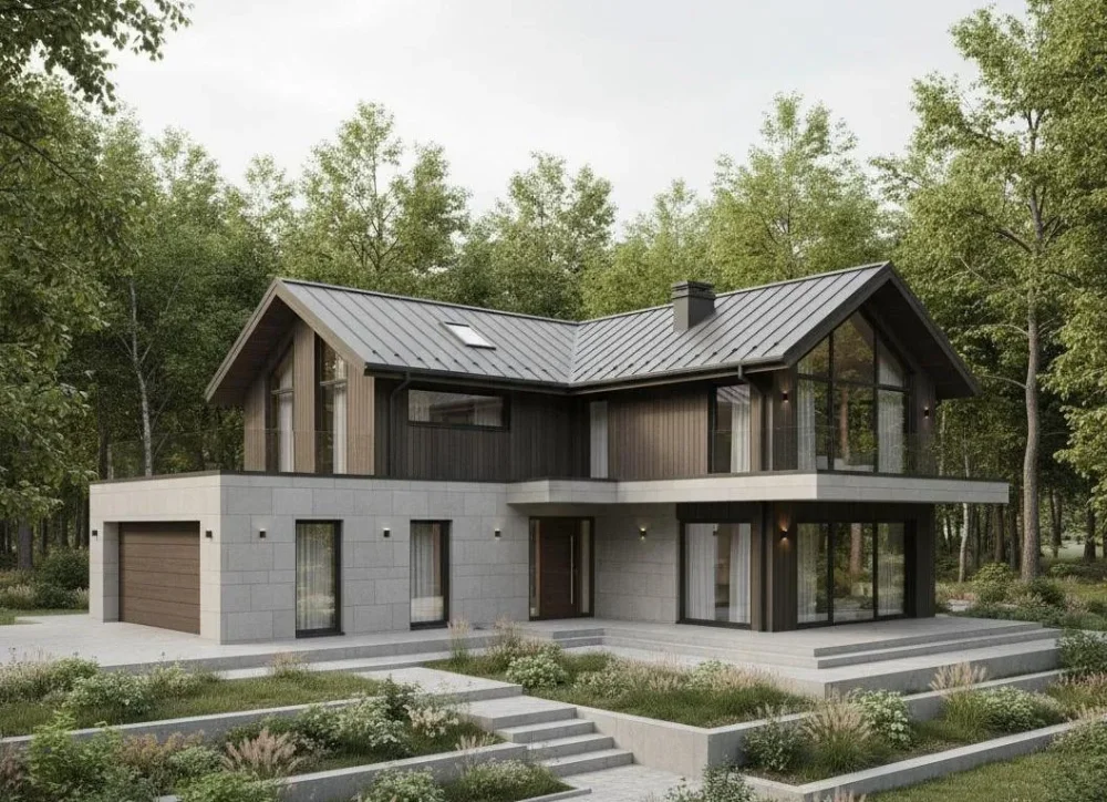 Проект Двухэтажный дом 16 на 13, 196 м2