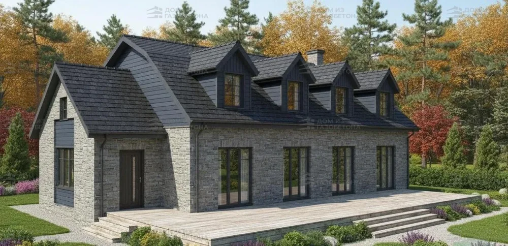 Проект Двухэтажный дом 17 на 11, 231 м2